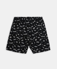 Marvel Avengers Super Combed Cotton Printed Boxer Shorts with Side Pockets - Navy & Black (Pack of 2)