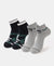 Marvel Avengers Compact Cotton Terry Ankle Length Socks with StayFresh Treatment - Light Grey Melange & Navy (Pack of 2)