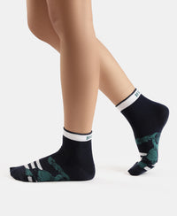 Marvel Avengers Compact Cotton Terry Ankle Length Socks with StayFresh Treatment - Light Grey Melange & Navy (Pack of 2)