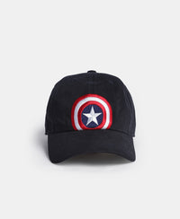 Marvel Super Combed Cotton Printed Cap with Adjustable Closure - Navy