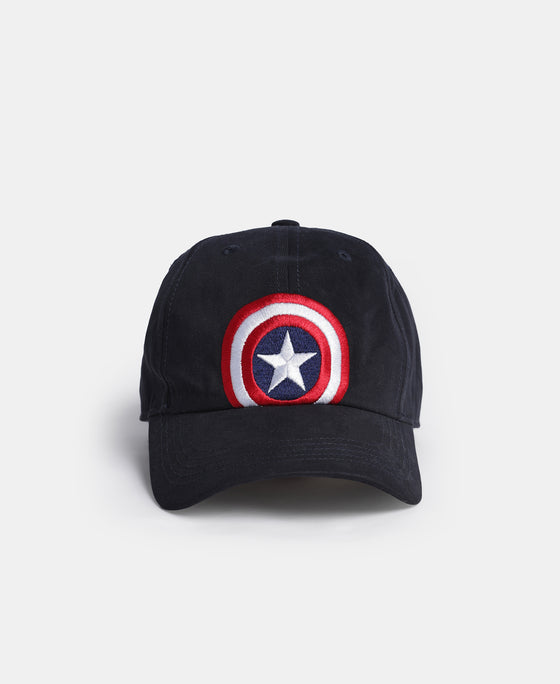 Marvel Super Combed Cotton Printed Cap with Adjustable Closure - Navy