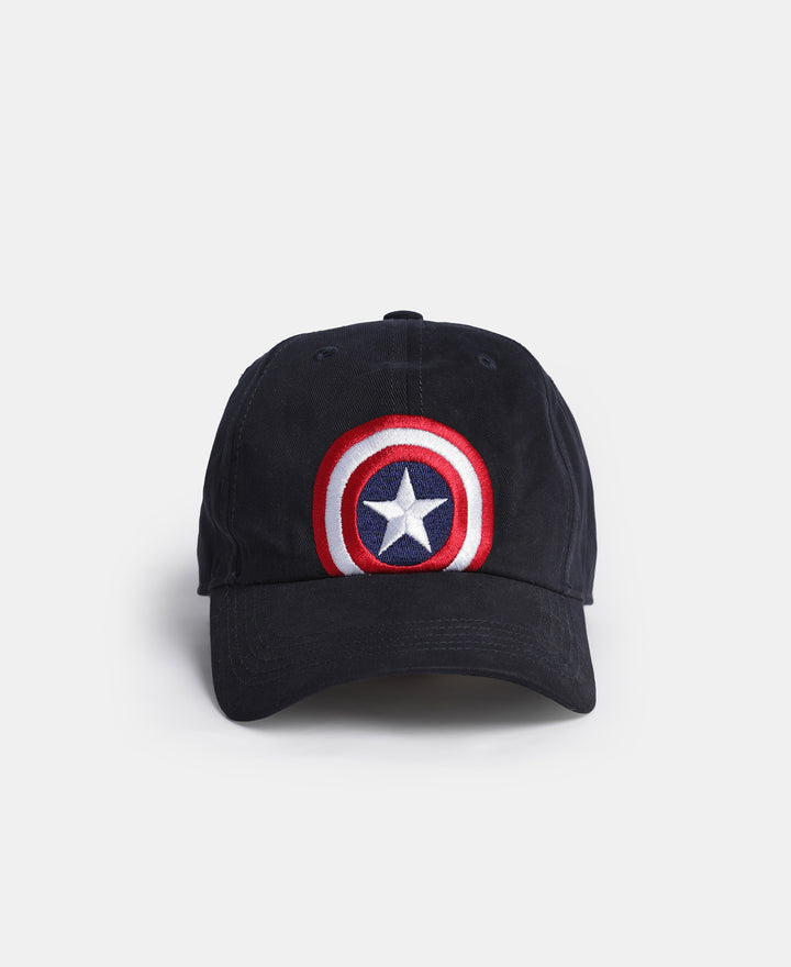Marvel Super Combed Cotton Printed Cap with Adjustable Closure - Navy