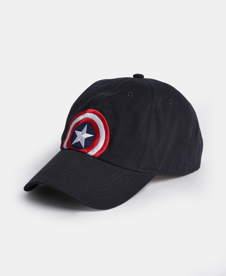 Marvel Super Combed Cotton Printed Cap with Adjustable Closure - Navy