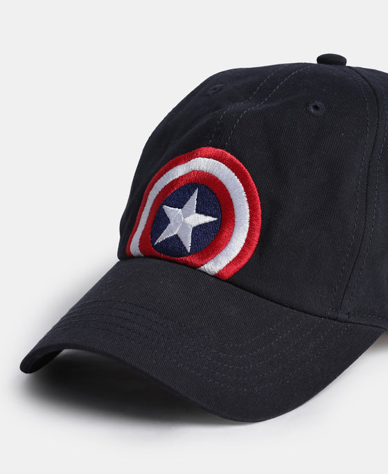 Marvel Super Combed Cotton Printed Cap with Adjustable Closure - Navy