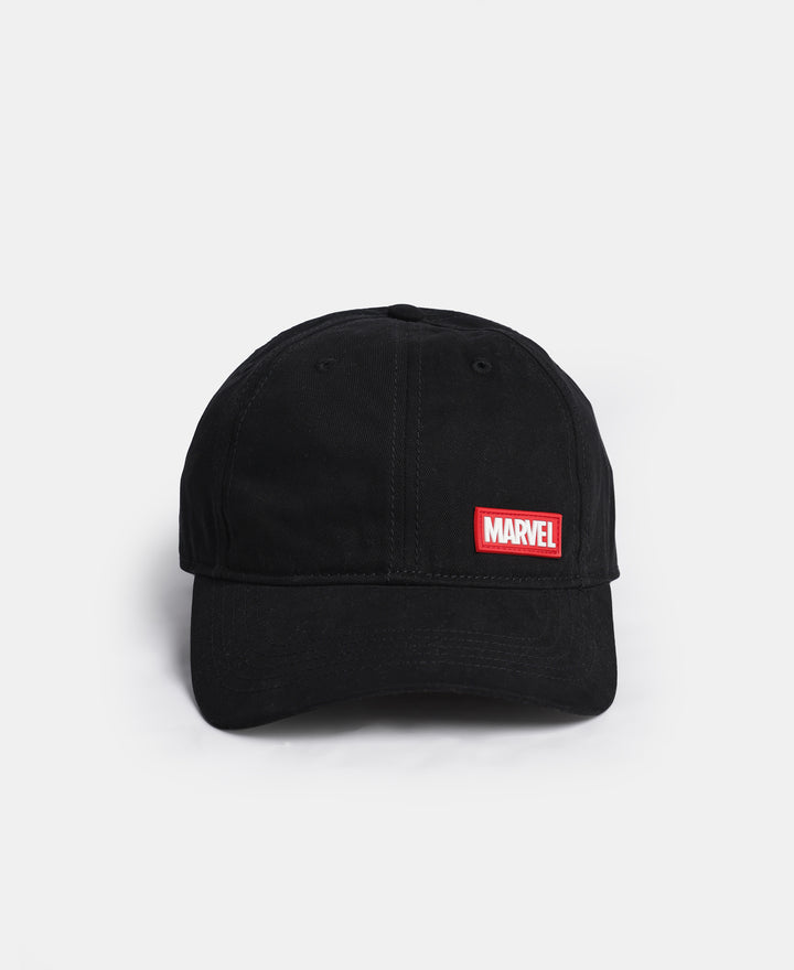 Marvel Super Combed Cotton Printed Cap with Adjustable Closure - Black