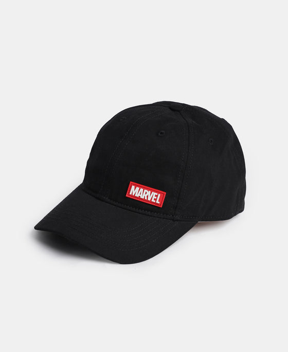 Marvel Super Combed Cotton Printed Cap with Adjustable Closure - Black