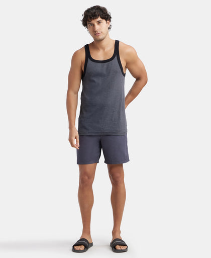 Super Combed Mercerized Cotton Woven Fabric Boxer Shorts- Graphite