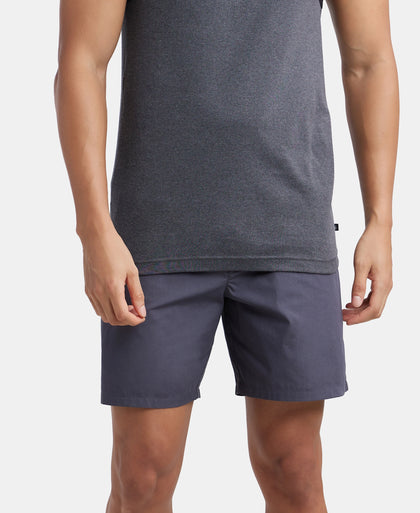 Super Combed Mercerized Cotton Woven Fabric Boxer Shorts- Graphite