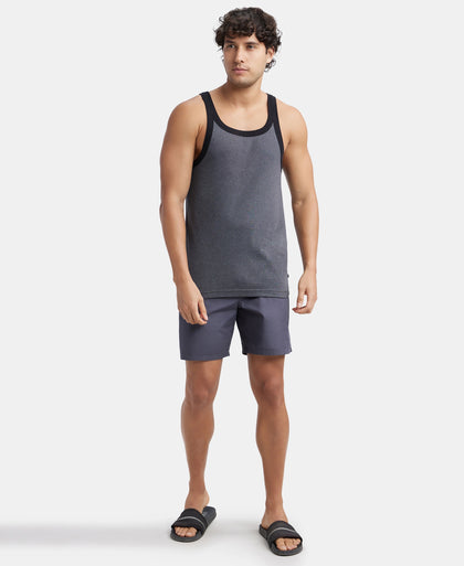 Super Combed Mercerized Cotton Woven Fabric Boxer Shorts- Graphite