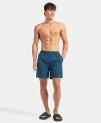 Super Combed Mercerized Cotton Woven Fabric Boxer Shorts - Seaport Teal