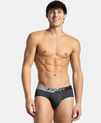 Microfiber Mesh Elastane Stretch Performance Brief with StayDry Technology - Black