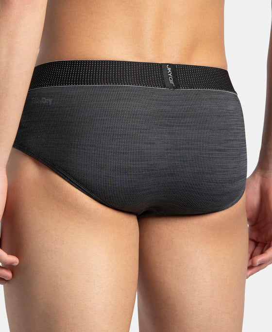 Microfiber Mesh Elastane Stretch Performance Brief with StayDry Technology - Black