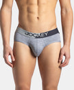 Microfiber Mesh Elastane Stretch Performance Brief with StayDry Technology - Mid Grey