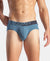 Microfiber Mesh Elastane Stretch Performance Brief with StayDry Technology - Move Blue