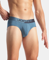 Microfiber Mesh Elastane Stretch Performance Brief with StayDry Technology - Move Blue