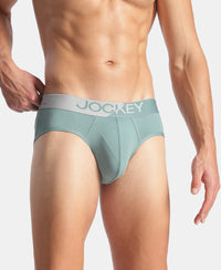 Microfiber Mesh Elastane Stretch Performance Brief with StayDry Technology - New Burg Green