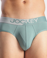 Microfiber Mesh Elastane Stretch Performance Brief with StayDry Technology - New Burg Green