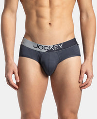Microfiber Mesh Elastane Stretch Performance Brief with StayDry Technology - True Navy