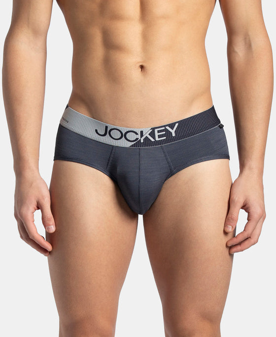Microfiber Mesh Elastane Stretch Performance Brief with StayDry Technology - True Navy