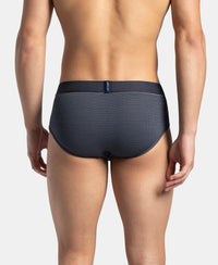 Microfiber Mesh Elastane Stretch Performance Brief with StayDry Technology - True Navy