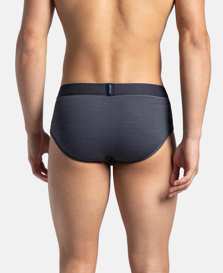 Microfiber Mesh Elastane Stretch Performance Brief with StayDry Technology - True Navy