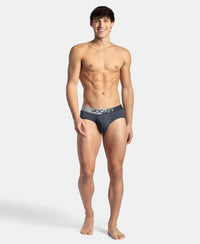 Microfiber Mesh Elastane Stretch Performance Brief with StayDry Technology - True Navy