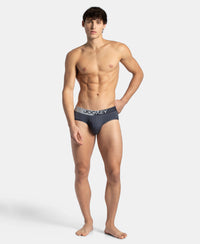 Microfiber Mesh Elastane Stretch Performance Brief with StayDry Technology - True Navy
