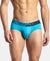 Microfiber Mesh Elastane Stretch Performance Brief with StayDry Technology - Tropical Sea
