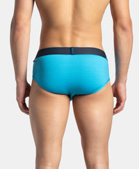 Microfiber Mesh Elastane Stretch Performance Brief with StayDry Technology - Tropical Sea