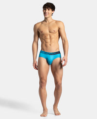 Microfiber Mesh Elastane Stretch Performance Brief with StayDry Technology - Tropical Sea