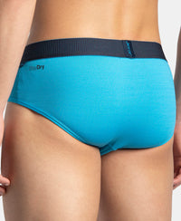 Microfiber Mesh Elastane Stretch Performance Brief with StayDry Technology - Tropical Sea