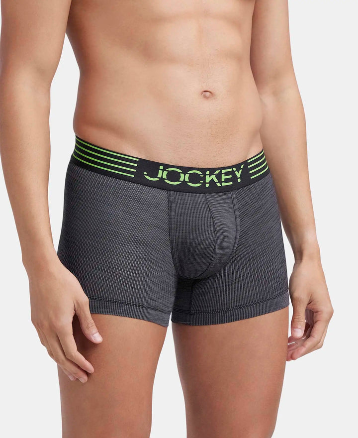 Microfiber Mesh Elastane Stretch Performance Trunk with StayDry Technology - Black-2
