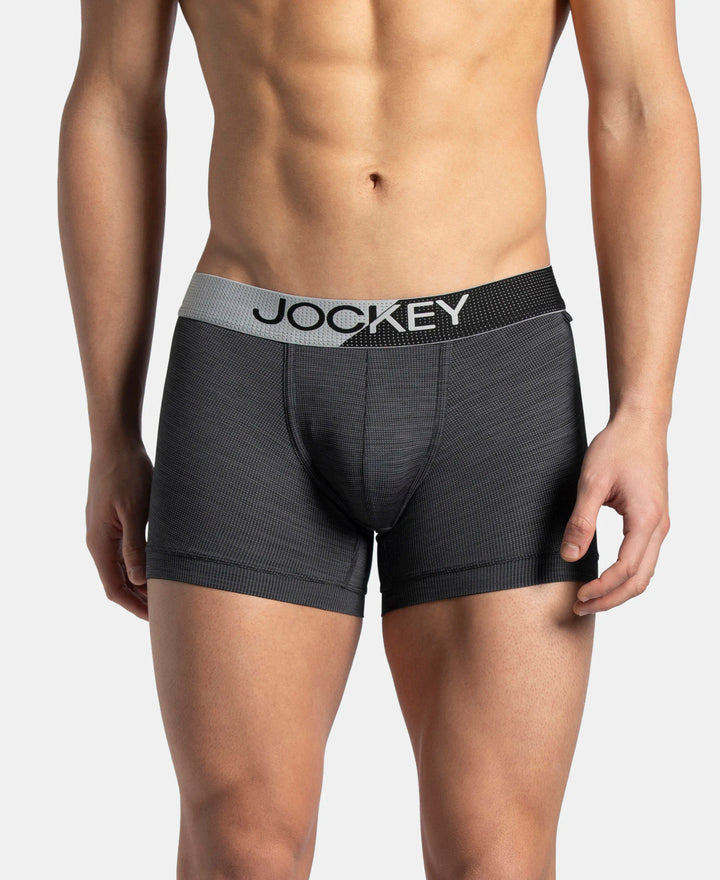 Microfiber Mesh Elastane Stretch Performance Trunk with StayDry Technology - Black