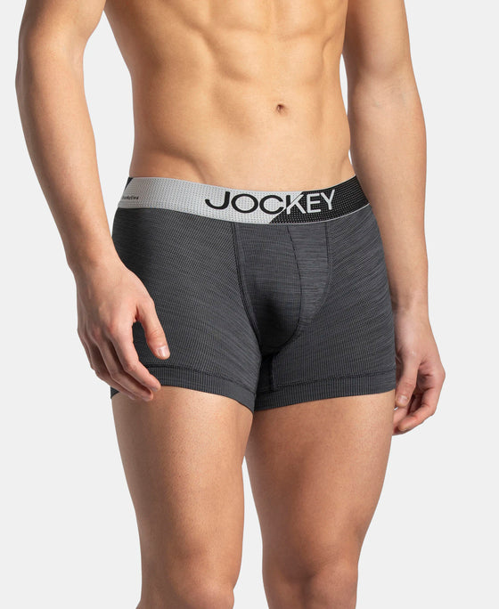 Microfiber Mesh Elastane Stretch Performance Trunk with StayDry Technology - Black