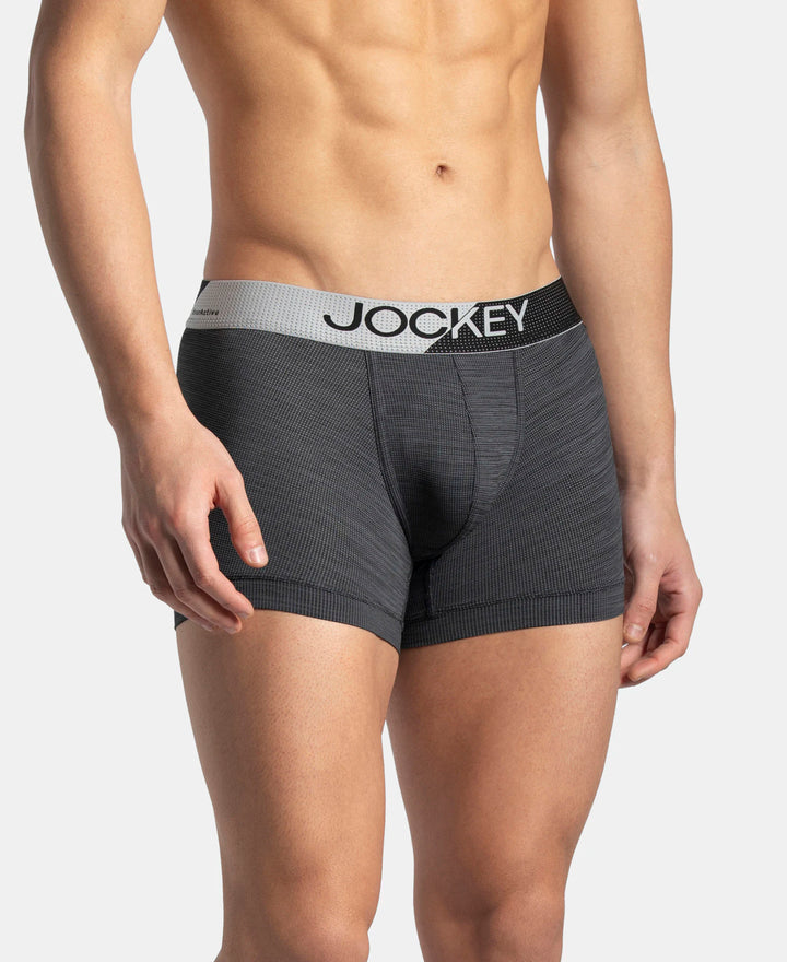 Microfiber Mesh Elastane Stretch Performance Trunk with StayDry Technology - Black