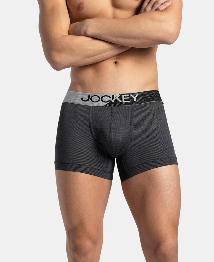 Microfiber Mesh Elastane Stretch Performance Trunk with StayDry Technology - Black