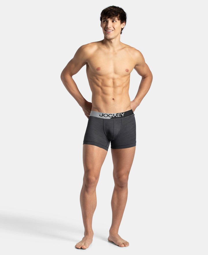 Microfiber Mesh Elastane Stretch Performance Trunk with StayDry Technology - Black