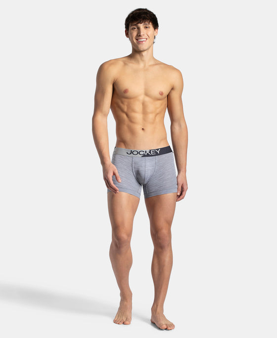 Microfiber Mesh Elastane Stretch Performance Trunk with StayDry Technology - Mid Grey