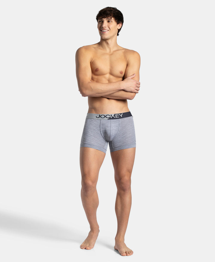 Microfiber Mesh Elastane Stretch Performance Trunk with StayDry Technology - Mid Grey