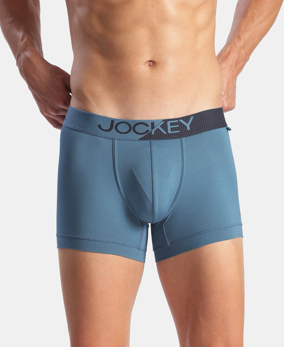 Microfiber Mesh Elastane Stretch Performance Trunk with StayDry Technology - Move Blue