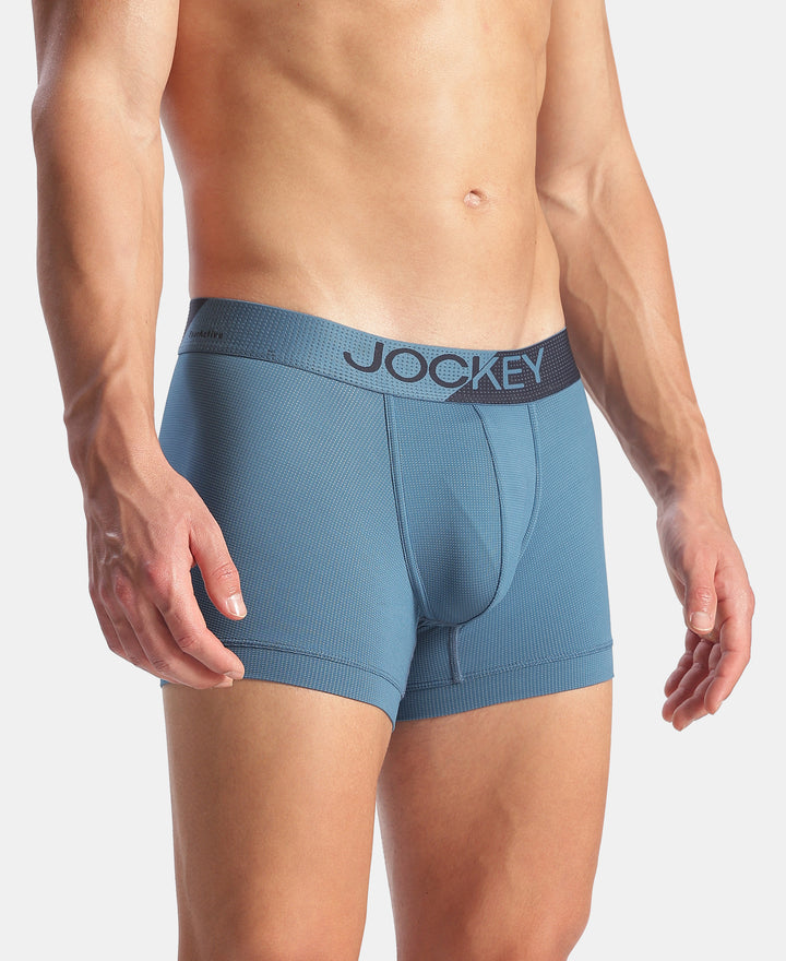 Microfiber Mesh Elastane Stretch Performance Trunk with StayDry Technology - Move Blue