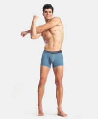Microfiber Mesh Elastane Stretch Performance Trunk with StayDry Technology - Move Blue
