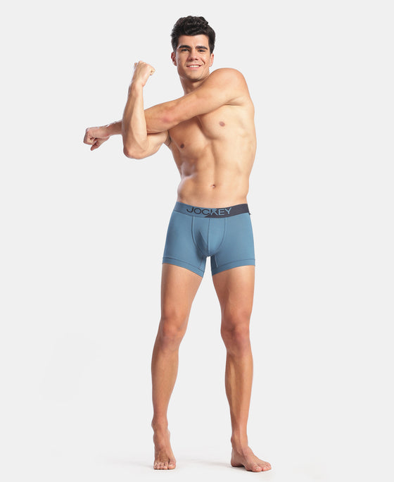 Microfiber Mesh Elastane Stretch Performance Trunk with StayDry Technology - Move Blue