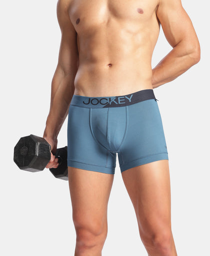 Microfiber Mesh Elastane Stretch Performance Trunk with StayDry Technology - Move Blue