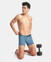 Microfiber Mesh Elastane Stretch Performance Trunk with StayDry Technology - Move Blue