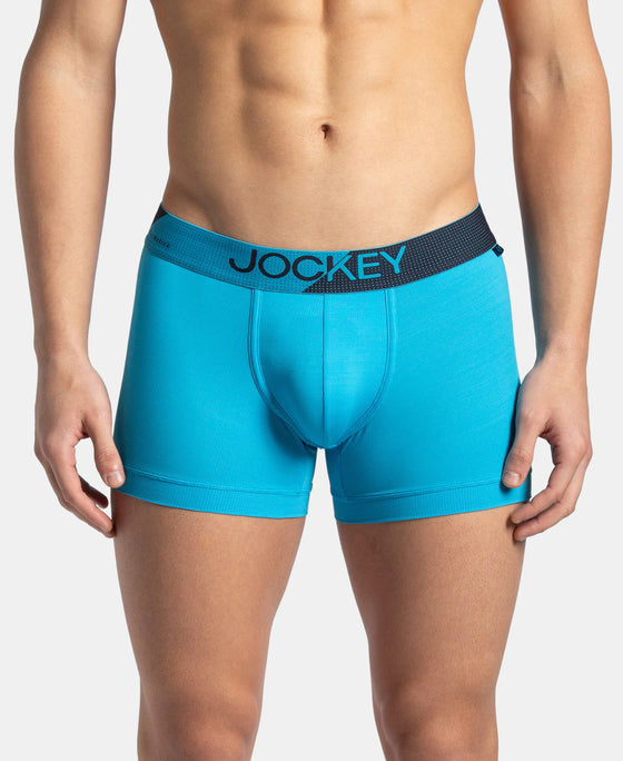 Microfiber Mesh Elastane Stretch Performance Trunk with StayDry Technology - Tropical Sea