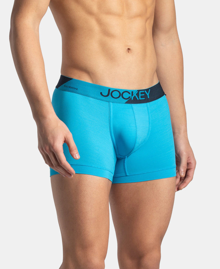 Microfiber Mesh Elastane Stretch Performance Trunk with StayDry Technology - Tropical Sea