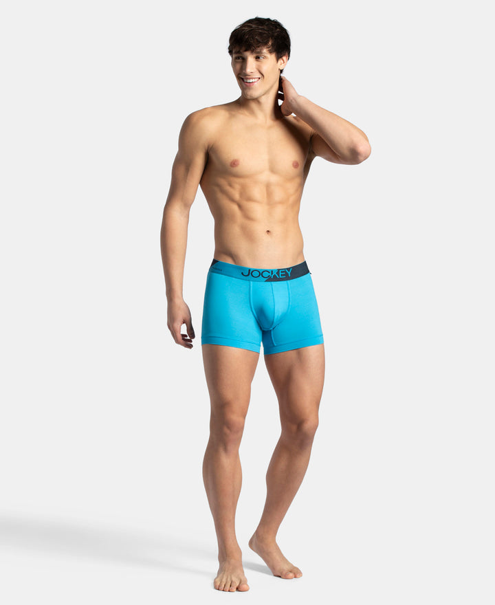 Microfiber Mesh Elastane Stretch Performance Trunk with StayDry Technology - Tropical Sea