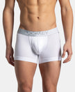 Microfiber Mesh Elastane Stretch Performance Trunk with StayDry Technology - White