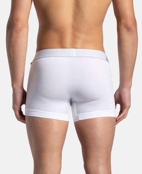 Microfiber Mesh Elastane Stretch Performance Trunk with StayDry Technology - White